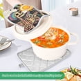 thumbnail image 3 of Yayeee Pot Holders Kitchen Heat Resistant with Pocket 7"x9.8" Cotton Oven Cooking Hot Pads, Skeleton with Sun, 3 of 7