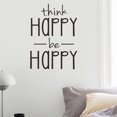 thumbnail image 3 of Moyic Pegatina de pared Think Happy Be Happy para decoración del hogar, decoración de dormitorio, Mural, papel tapiz, pegatinas a prueba de polvo, Decoración del hogar Moyic HA078043-00B, 3 of 6