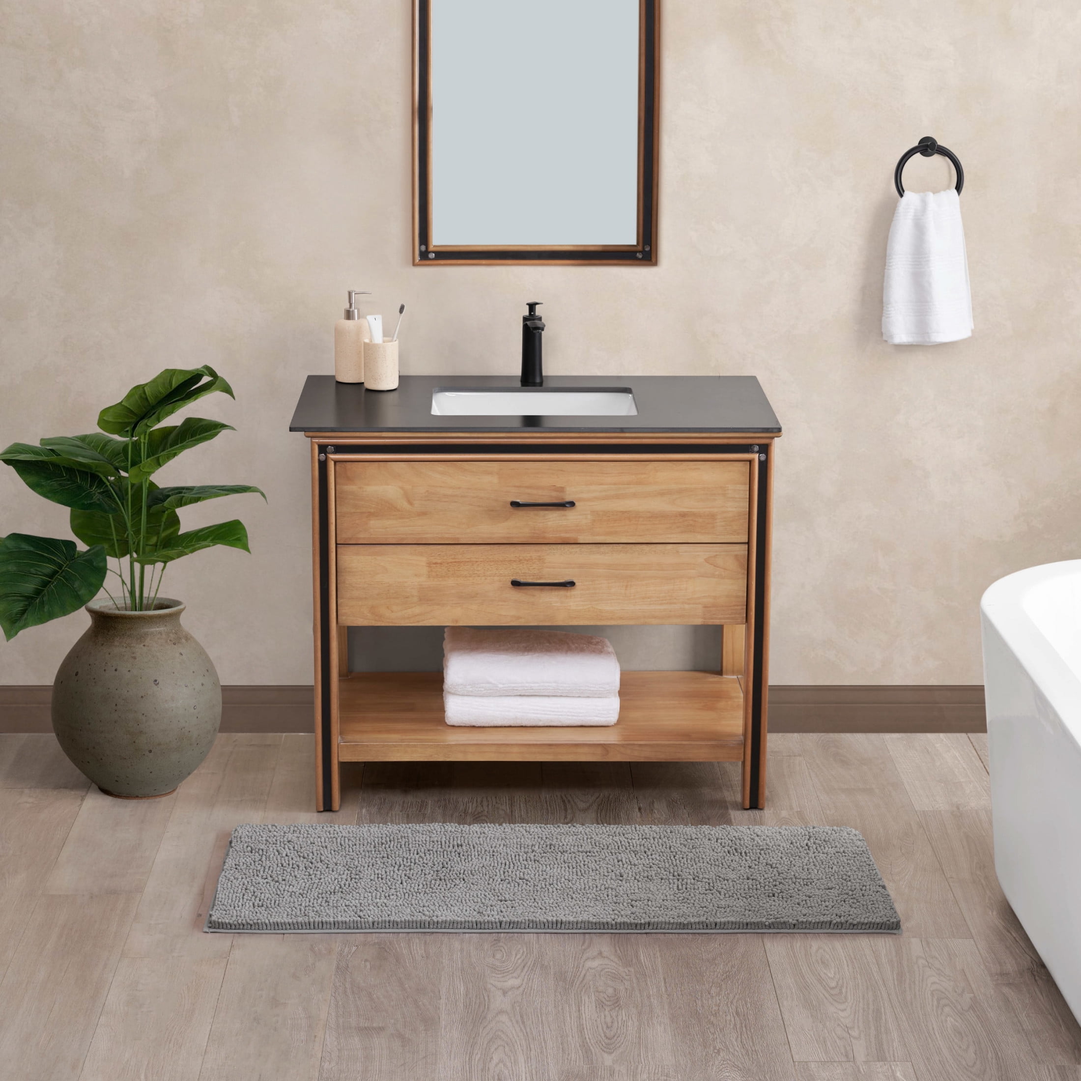 Resort Collection Chenille Plush Loop Bath Mats