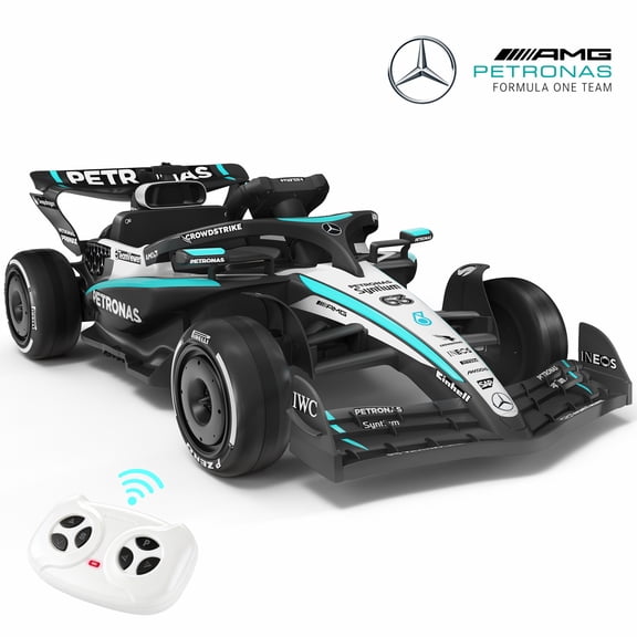 COCLUB Mercedes F1 12V Ride On Car for Kids, Battery Powered Electric Go-Kart with Parent Remote Control, Music, Bluetooth, Suspension, Kids Ride On Toy for Boys Girls Ages 3 ,Black