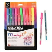 SAKURA Gelly Roll Moonlight Gel Pens, 06 Fine Tip, Opaque Colors, 10 Pack 58176