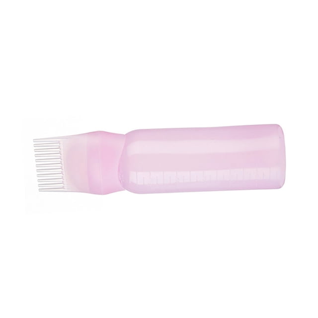 Vogacara Botella aplicadora de peine de raíz con escala graduada, herramienta de peluquería fiable, accesorio de peluquería, coloración del cuero Cuidado del cabello No.2 Vogacara CE003166-02