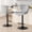 Gray, variant on CONCETTA Set of 2 Swivel Bar Stools, Adjustable Height Modern Faux Leather Barstools Counter Bar Chairs with Backrest for Kitchen Island & Home Bar, Gray