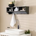 thumbnail image 4 of Gymax 31.5''L Hallway Coat Rack Storage Shelf Wall Mount Cubby Organizer Entryway w/Hooks, 4 of 10