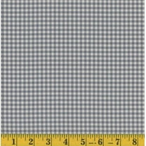 Cotton Gray Gingham Grey White Checks Squares Checkered Plaid 2023 Blenders Cotton Fabric Print by the Yard (129399)