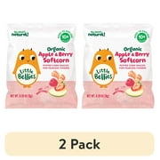 (2 pack) Little Bellies Organic Apple & Berry Softcorn Snack, Baby & Toddler Puff Snack, Age 10+ Months, 0.28 oz Bag