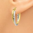 thumbnail image 3 of 10K Two-Tone Polished Hinged Hoop Earrings 10k Two-tone Earrings, 3 of 4
