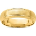 thumbnail image 1 of 14K Yellow Gold Light Comfort Fit Brush Satin Fancy Band (Size 10.5) Made In United States yb108l-10.5, 1 of 5