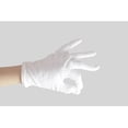thumbnail image 4 of Guantes de algodón, 5 pares (10 piezas) de guantes de algodón blanco para mujeres y hombres, guantes de algodón elásticos lavables para joyería de monedas secas, color plateado, 4 of 5
