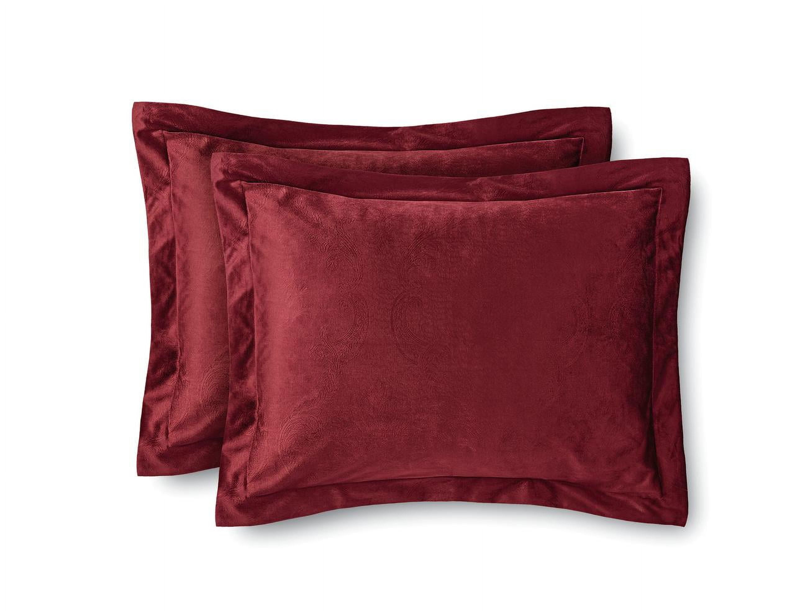 Mainstays 10 Piece Red Velvet Bed in a Bag Comforter Set with Sheets, Full