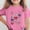 01 Pink, variant on Freshbabe Kids Girls 4Th Of July Coquette Bows Print Short Sleeve Crew Neck T-Shirt, Red White Blue Bow Casual Summer Top For Independence Day,Size3-15