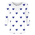 thumbnail image 4 of Trendy Shirt for Women Heart Blouse Crewneck Tunic Tshirts Juniors Plus Size Tees Outfits Fashion Valentines Day, 4 of 5