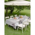 thumbnail image 3 of Outdoor Tablecloth with Umbrella Hole and Zipper, Grey Christmas Rectangle Table Cloth 54x80 Inch Waterproof Tablecloth, Retro Winter Snowman Xmas Tree Snowflakes Picnic Table Cover for Patio Camping, 3 of 7