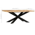 thumbnail image 4 of vidaXL Dining Table 180x90x76 cm Solid Rough Mango Wood, 4 of 5