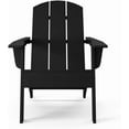 thumbnail image 4 of Flats & Castles Ellie Outdoor HDPE Weather Resistant Modern Adirondack Chair (Black), 4 of 16