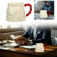 thumbnail image 2 of Taza de cerámica con textura de piedra: elegante taza de café de cumpleaños para el hogar o una cocina moderna, 2 of 7