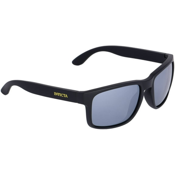 Invicta IEW052-01 Unisex Black TR90 Rectangular Frame Sunglasses