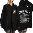 thumbnail image 4 of Sudadera con capucha con estampado de Taylor The Eras Tour, chaquetas de gran tamaño con cremallera, chaqueta con capucha informal, ropa de calle de lana fina, abrigo con cremallera, 4 of 4