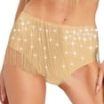 thumbnail image 3 of Choomomo Womens Shimmery Rhinestone Dance Shorts for Latin Salsa Belly Dance Party Club Performance Nude L, 3 of 5