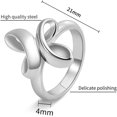 thumbnail image 2 of Stainless Steel Braided Knot Cross Flower Style Promise Anniversary Wedding Statement Ring, 2 of 4