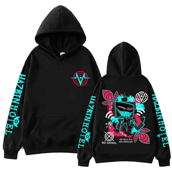 Hazbin Hotel Vox Vincent Oversized Hoodie - Unisex Long Sleeve Casual Fashion Daily Wear Sweatshirt