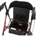 thumbnail image 4 of Lifestyle Mobility Aids Royal Universal Aluminum 4 Wheel Rollators Laser Red, 4 of 7