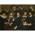 thumbnail image 2 of Jürgen Ovens 18x14 Black Ornate Wood Framed Double Matted Museum Art Print Titled - The Regents of the Oudezijds Huiszittenhuis (1656), 2 of 5