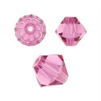 Swarovski Bicone Crystal Beads Item #5328/#5301 Rosaline Color 4mm Size - 72 Pieces