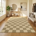 thumbnail image 4 of Garvee 8'x10' Checkered Area Rug Soft Plaid Carpet, Washable Non Slip Indoor Floor Mats for Living Room Bedroom Home Office, Linen, 4 of 9