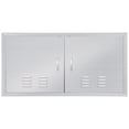 thumbnail image 1 of Portes d'Accès pour Cuisine Extérieure – Acier Inoxydable Double – Armoire Îlot BBQ avec Évents – Rangement de Patio – Résistant aux Intempéries et Durable, 1 of 5