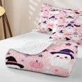 thumbnail image 4 of Manfei Cartoon Halloween Twin Quilt Set,Colorful Funny Pumpkin Lantern Twin Coverlet Set,2 Pieces,1 Bedspread and 1 Pillowcase, 4 of 7