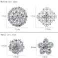 thumbnail image 2 of Elegant Alloy Brooches Set for Weddings and Events Rhinestone Pins Silver-Tinished Accessories Party 24PCS, 2 of 7
