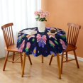 thumbnail image 3 of 60 Inch Round Lace Tablecloth Water Resistant Washable, Monarch Butterfly Aesthetic, 3 of 5