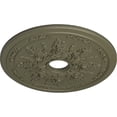 thumbnail image 3 of Ekena Millwork 23 5/8"OD x 4"ID x 1 1/2"P Rose and Ribbon Ceiling Medallion (Fits Canopies up to 4"), Hand-Painted Spartan Stone, 3 of 5