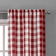 thumbnail image 2 of Red Buffalo Plaid Window Curtain Panel Pairs 63 Inch Long, Gingham Check Geometric Rod Pocket Window Treatment, Rustic Farmhouse Style Drapes for Bedroom & Living Room, 2 Panels, 27"x63", Red/White, 2 of 6