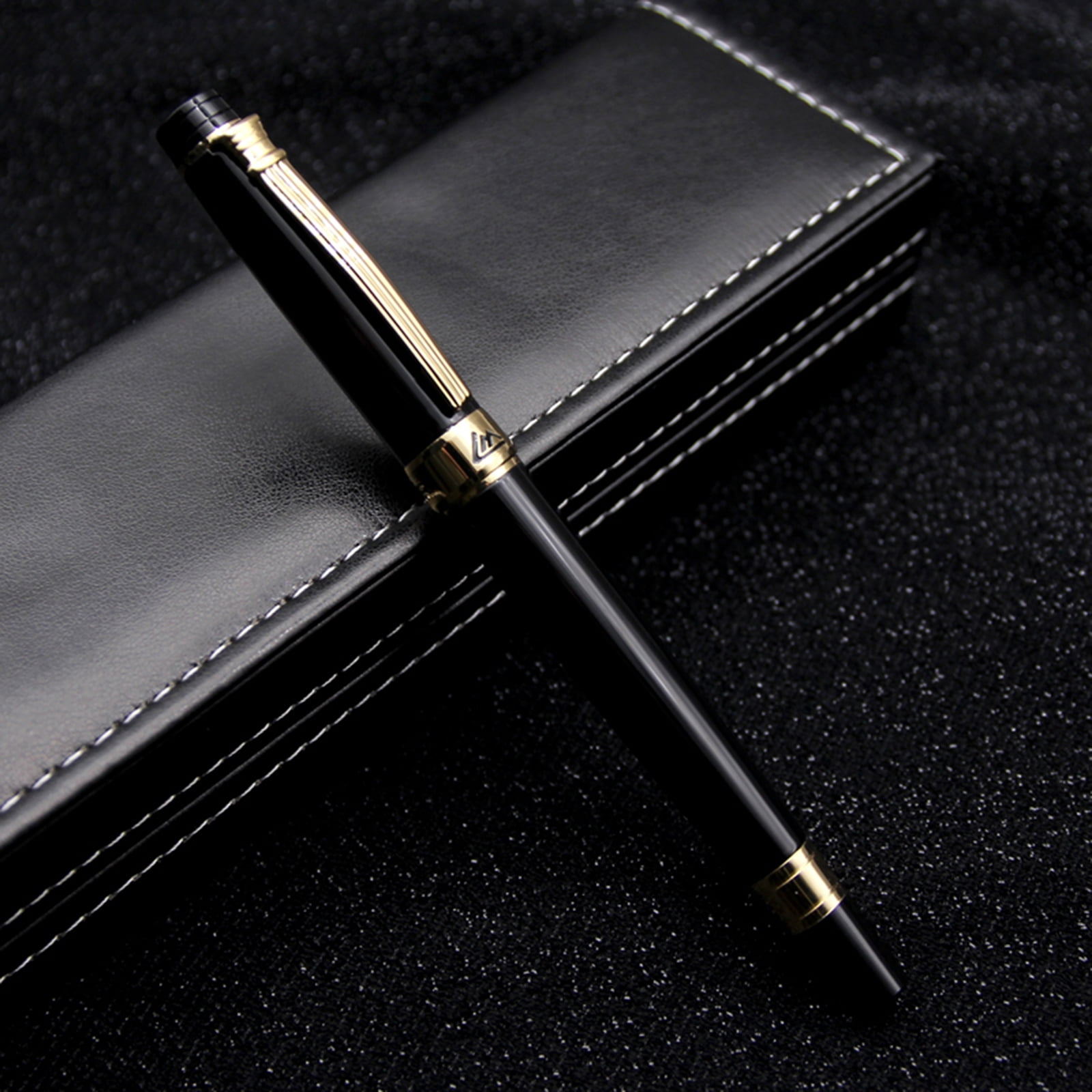 Piston-Filled Fountain Pen Push/Pull to Refilled F Nib Write Smooth for Student