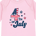 thumbnail image 4 of Inktastic 4th of July with Striped Stars Boys or Girls Long Sleeve Baby Bodysuit, 4 of 5