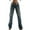 Light Blue, variant on RQYYD Women Mid Waisted Bootcut Jeans Zip Stretchy Slim Casual Double Button Flare Denim Pains with Distressed Pocket