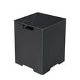 thumbnail image 2 of Elementi Plus Propane Tank Cover Table Outdoor Fire Pit Side Table Square Propane Tank Hideaway Storage Box for 20lb Propane Gas Tank Concrete Marble Porcelain - Bulgaria Black, 15.9" x 15.9" x 20.5", 2 of 5