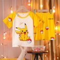 thumbnail image 1 of Pikachu-Conjunto de pijamas de dibujos animados para niños y niñas, ropa de dormir de manga corta, de verano qym unisex, 1 of 2