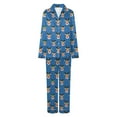 thumbnail image 4 of mgoYE Family Matching Pajamas Set Cotton Christmas Family PJs for Adults, Kids, Baby(Blue,XL), 4 of 6