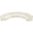 thumbnail image 4 of Meridian Furniture Arc Cream Velvet Modular Sectional, 4 of 13