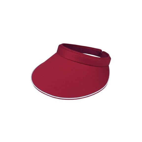 MG Women's Cotton Twill Clip-On Visor Hats with Contrasting Piping