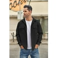 thumbnail image 3 of COOFANDY Men's Casual Shirt Jacket Long Sleeve Button Down Overshirt Lightweight Shacket with Pockets, 3 of 7