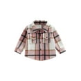 thumbnail image 1 of Toddler Flannel Shirt Jacket Plaid Long Sleeve Lapel Button Down Shacket Little Kids Boys Girls Shirts Coats, 1 of 9