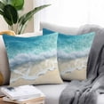 thumbnail image 2 of Blue Ocean Beach Waves Outdoor Pillow Covers Pack of 2 Modern Art Decoration Waterproof Throw Pillow Covers Decorative Cushion Cases for Patio Garden Tent Balcony Couch 24x24 inch, 2 of 8