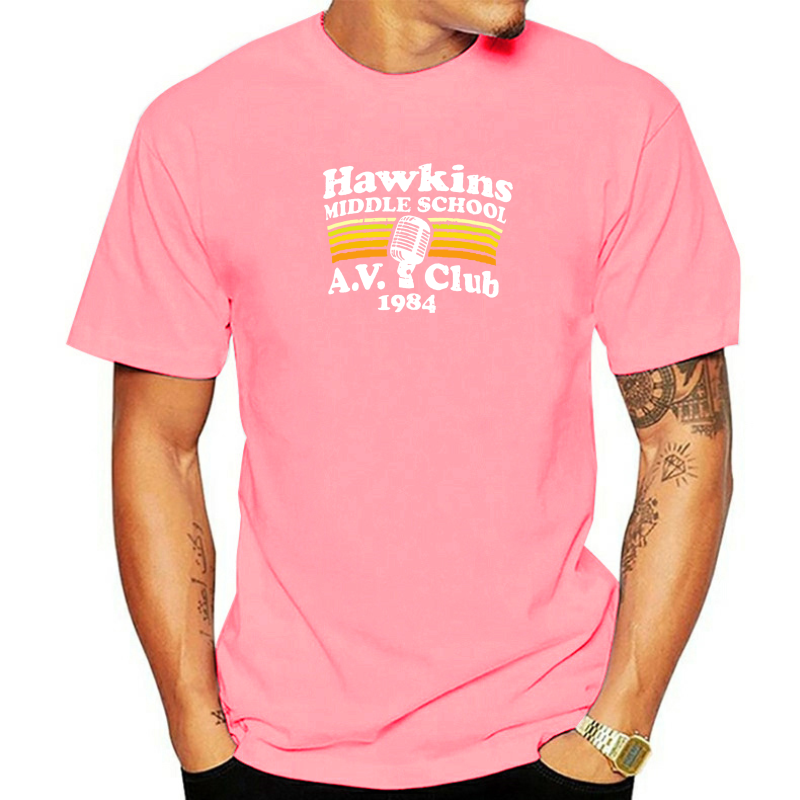 thumbnail image 3 of Camiseta del Club AV de la escuela secundaria Hawkins, camiseta del Club AV hawkins once netflix, extraño, cosas de Dustin, mike lucas, 3 of 5
