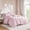 Pink + Microfiber+4, variant on 4-Piece Pink Gingham Ruffle Comforter Set - Full/Queen Size Brushed Microfiber Machine Washable
