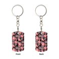 thumbnail image 2 of Naloa Lilies Flowers Print Keyfob with Split Key Ring and Print Labels, Key Labels Key Chain Tags, Luggage Tags, Car Key Chain Ring Keyfob Gift, 2 of 7