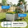 thumbnail image 6 of Quictent 6x3x2 ft Galvanized Raised Garden Bed Extra Height Outdoor Planter Box with Tomato Cage Silverr, 6 of 9